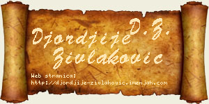 Đorđije Zivlaković vizit kartica
